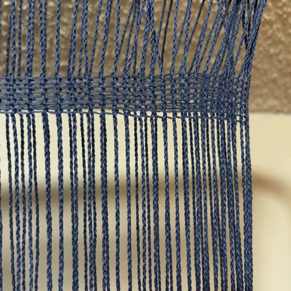 Unique, blue scarf - Picture 3 of 4